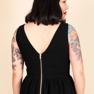 Tuesday Bassen Black Pinafore Dress